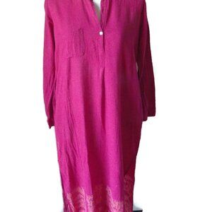 Fragonard Cotton Maxi Dress/ Fuchsia Cotton/ Summer/ Cruise/ TU/ S-L